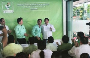 Elías Farah, el día en que fue nombrado coordinador del PVEM en Cozumel, apenas en enero del 2015.